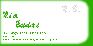 mia budai business card
